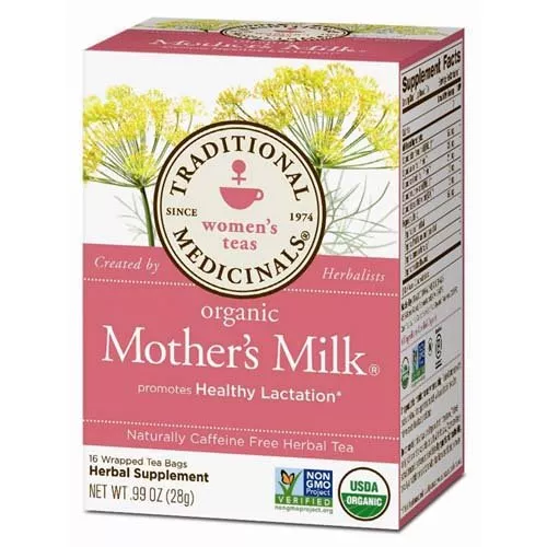 Traditional Medicinals Organic Mother's Milk Lactation Tea Bags, Breastfeeding Tea